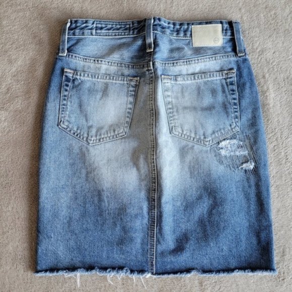 Ag Adriano Goldschmied The Erin distressed denim skirt - Picture 4 of 11